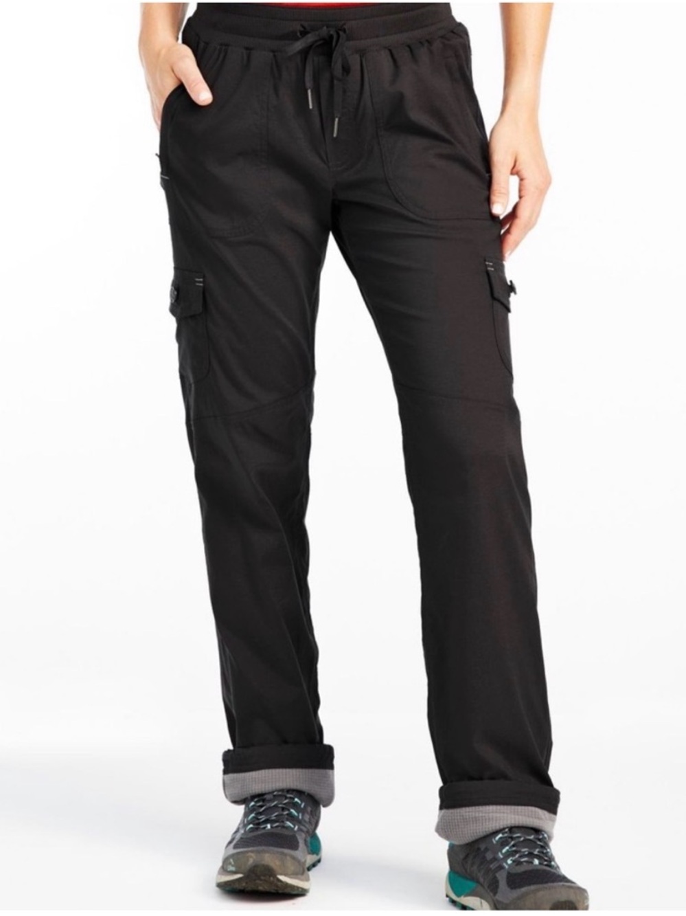 Vista Camp Lined Black Cargo Drawstring  Pants S